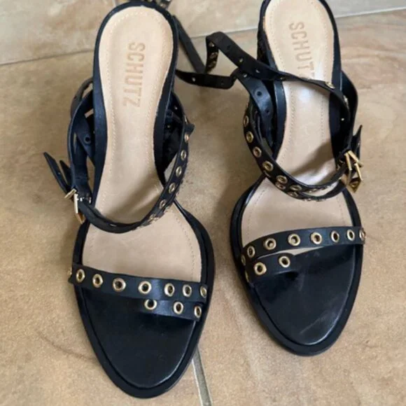 Schutz Annette studded high-heel sandals - Picture 2 of 6